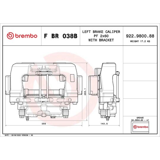 F BR 038B - Brake Caliper 