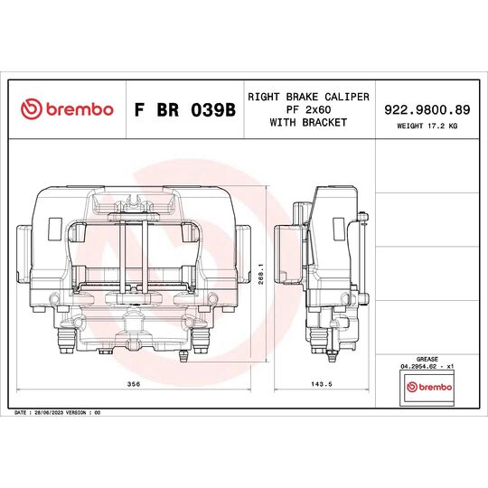 F BR 039B - Brake Caliper 