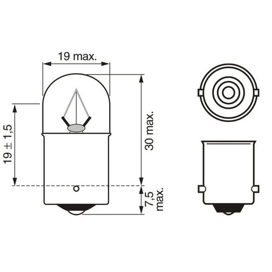 1 987 302 869 - Glödlampa, baklykta 