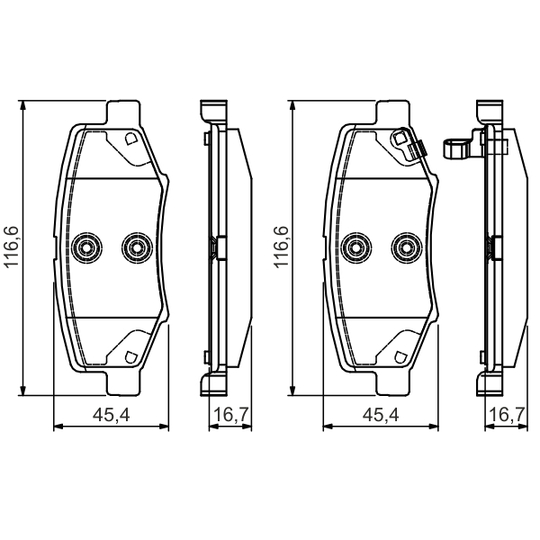 0 986 495 155 - Brake Pad Set, disc brake 