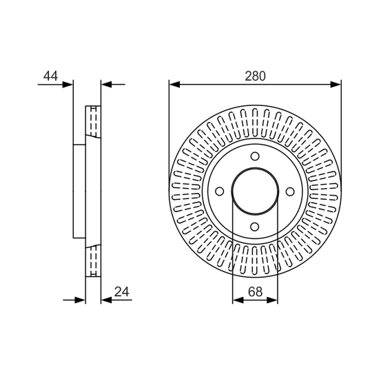 0 986 479 U62 - Brake Disc 