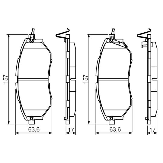 0 986 495 156 - Brake Pad Set, disc brake 