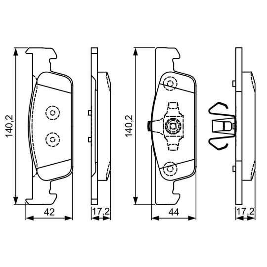 0 986 495 334 - Brake Pad Set, disc brake 