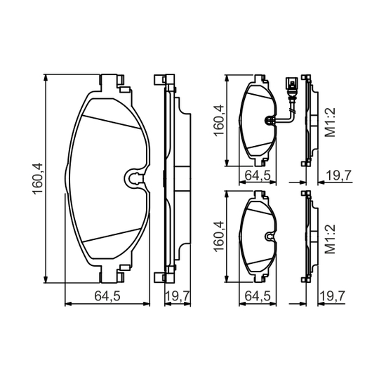 0 986 495 347 - Brake Pad Set, disc brake 