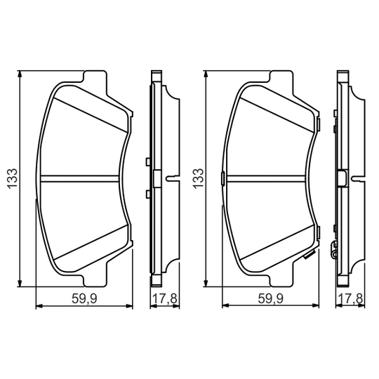 0 986 495 343 - Brake Pad Set, disc brake 