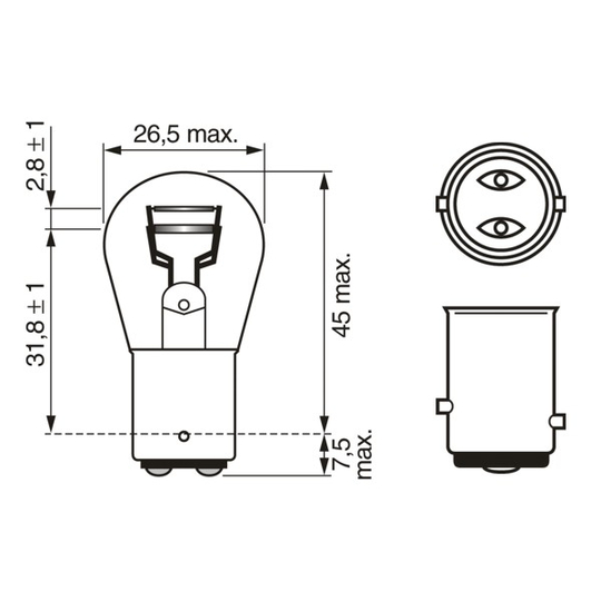 1 987 302 867 - Glödlampa, bromsljus 