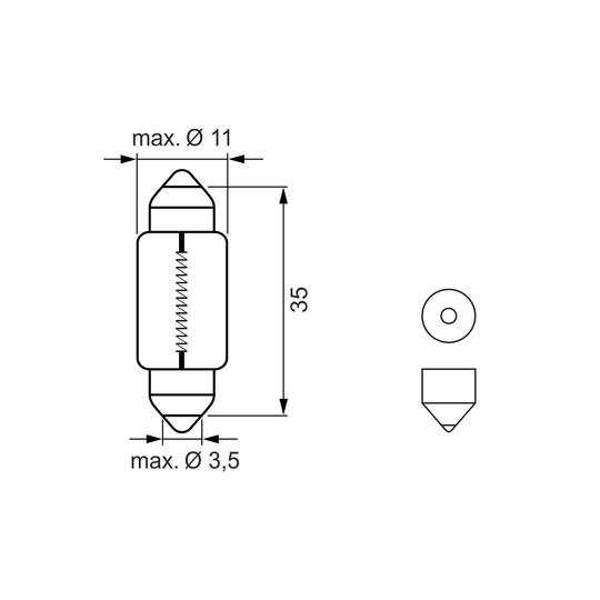 1 987 301 502 - Bulb, licence plate light 