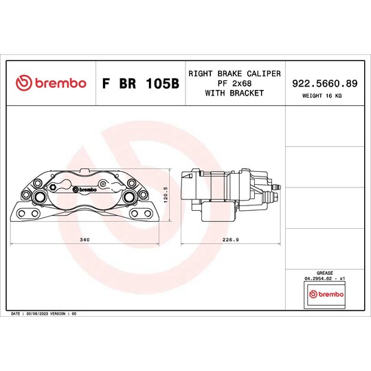 F BR 105B - Brake Caliper 