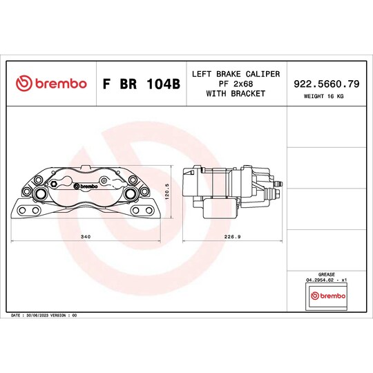 F BR 104B - Brake Caliper 