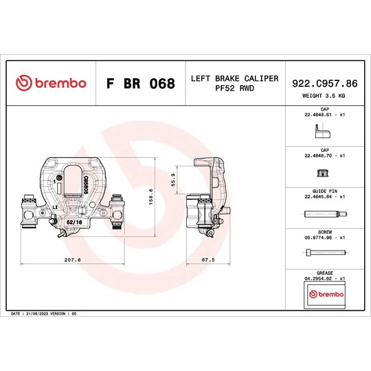 F BR 068 - Brake Caliper 