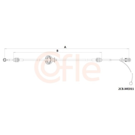 92.2CB.ME011 - Cable, manual transmission 