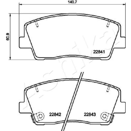 50-0K-K35 - Brake Pad Set, disc brake 