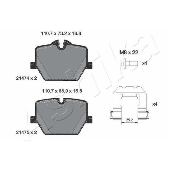 51-02-266 - Brake Pad Set, disc brake 