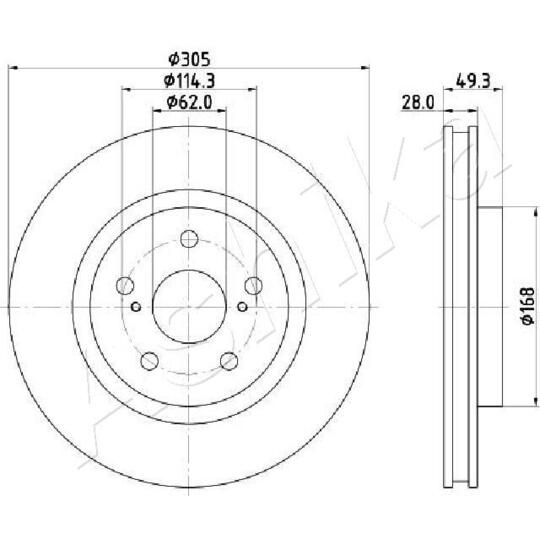 60-02-2055C - Brake Disc 