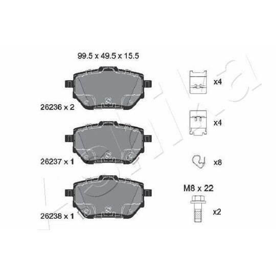 51-02-267 - Brake Pad Set, disc brake 