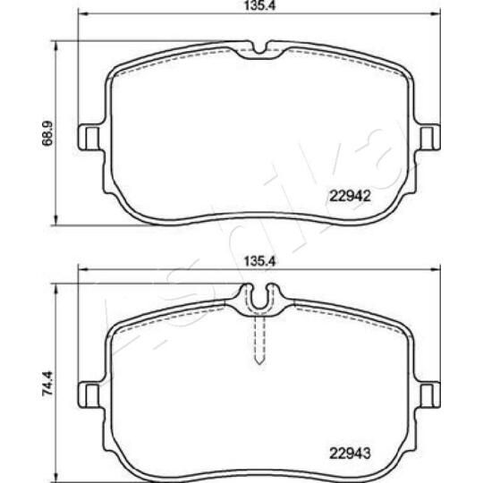 50-00-0551 - Brake Pad Set, disc brake 