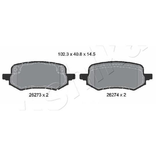 51-00-0323 - Brake Pad Set, disc brake 