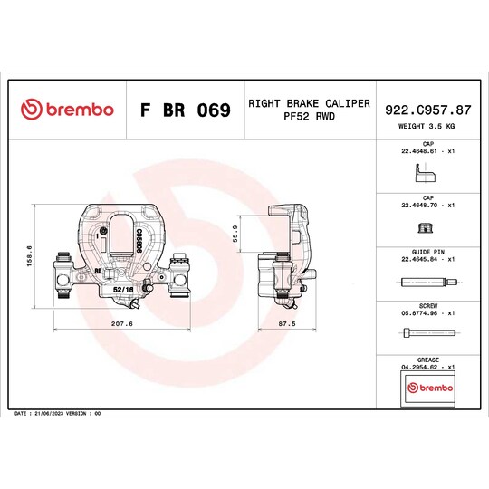 F BR 069 - Brake Caliper 