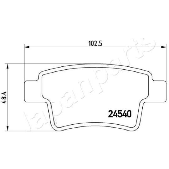 PP-0603AF - Brake Pad Set, disc brake 