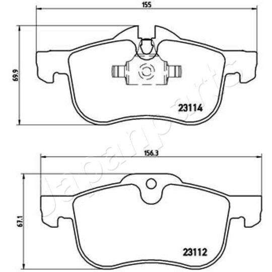 PA-494AF - Brake Pad Set, disc brake 