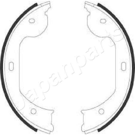 GF-0104AF - Brake Shoe Set, parking brake 