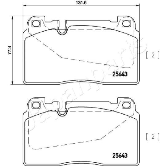 PA-0924AF - Piduriklotsi komplekt, ketaspidur 