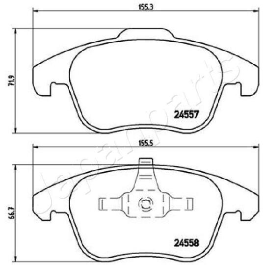 PA-0611AF - Brake Pad Set, disc brake 