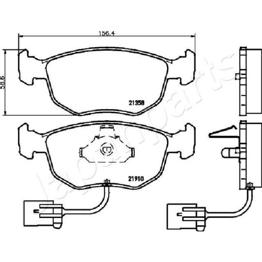 PA-0304AF - Brake Pad Set, disc brake 