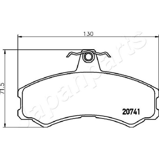 PA-0236AF - Brake Pad Set, disc brake 