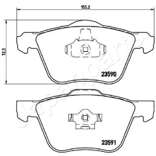 PA-0336AF - Brake Pad Set, disc brake 