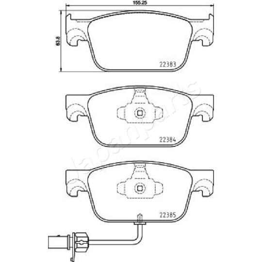 PA-0917AF - Brake Pad Set, disc brake 