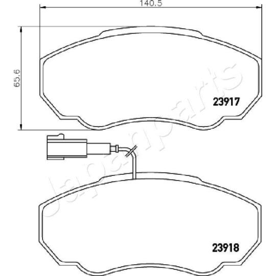 PA-0222AF - Brake Pad Set, disc brake 