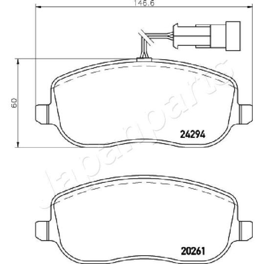 PA-0220AF - Brake Pad Set, disc brake 