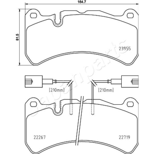 PA-0210AF - Brake Pad Set, disc brake 