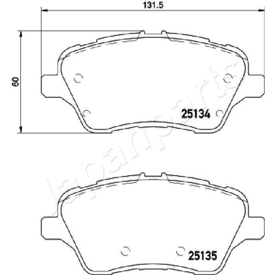 PA-0301AF - Bromsbeläggssats, skivbroms 