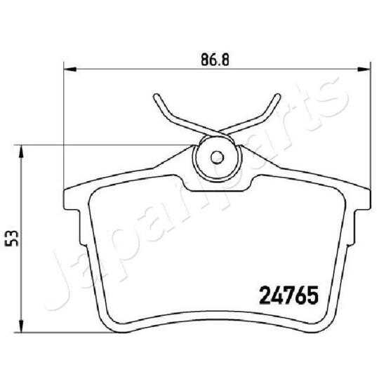 PP-0600AF - Piduriklotsi komplekt, ketaspidur 