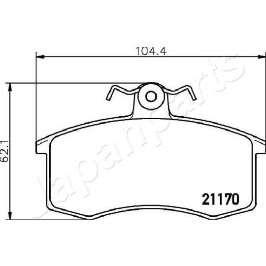 PA-045AF - Brake Pad Set, disc brake 