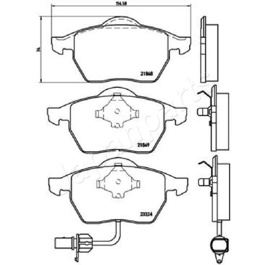 PA-0313AF - Brake Pad Set, disc brake 