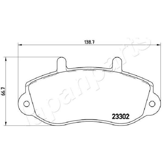 PA-0408AF - Piduriklotsi komplekt, ketaspidur 