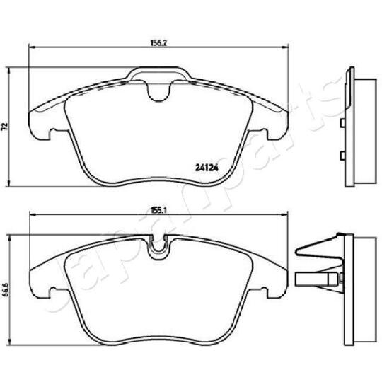 PA-0340AF - Brake Pad Set, disc brake 