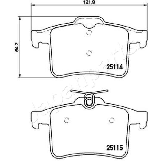 PP-0312AF - Piduriklotsi komplekt, ketaspidur 