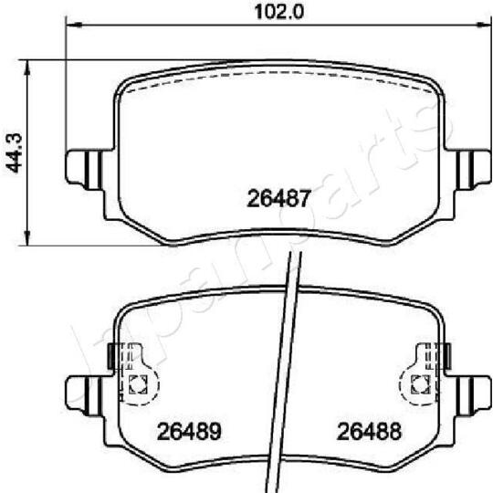 PP-H14AF - Brake Pad Set, disc brake 