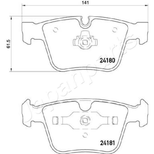 PP-0520AF - Piduriklotsi komplekt, ketaspidur 