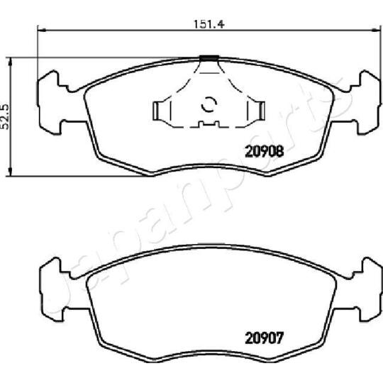 PA-0303AF - Brake Pad Set, disc brake 