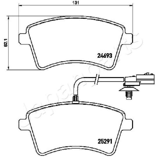 PA-0721AF - Brake Pad Set, disc brake 