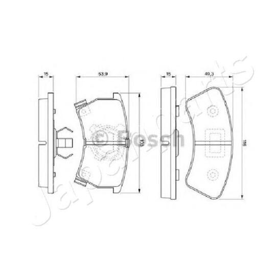 PA-3003AF - Brake Pad Set, disc brake 