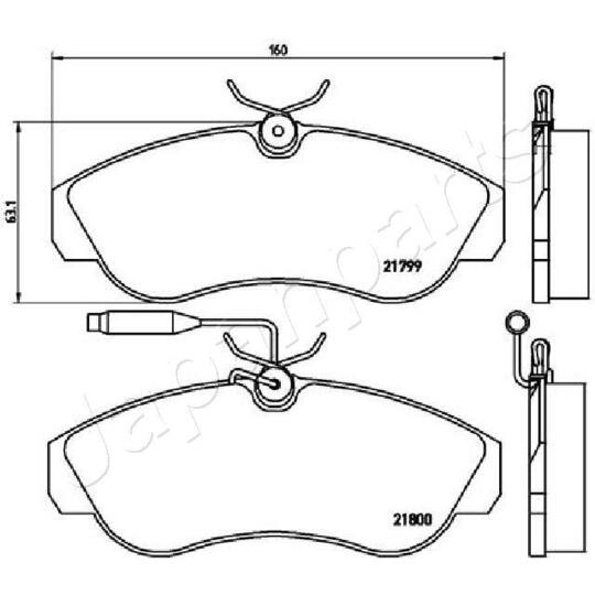 PA-0246AF - Brake Pad Set, disc brake 