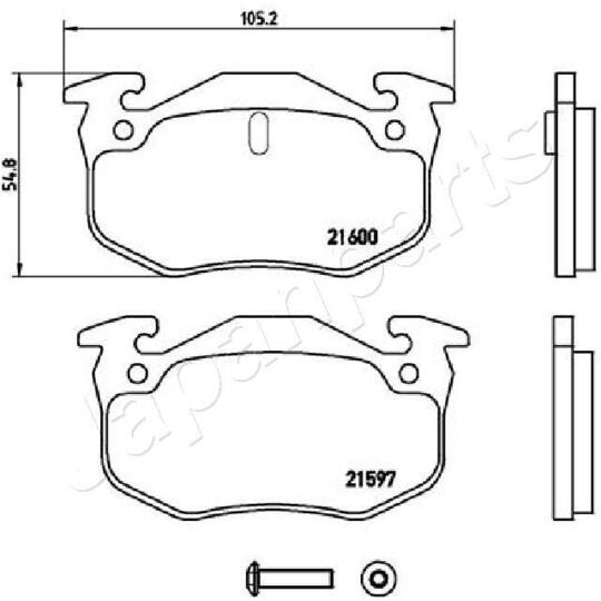 PP-0701AF - Brake Pad Set, disc brake 