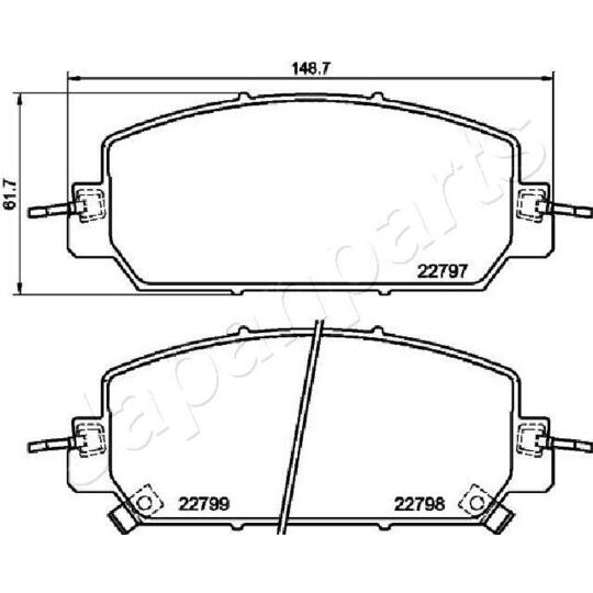 PA-454AF - Brake Pad Set, disc brake 