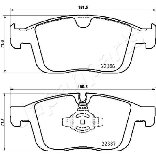 PA-0335AF - Brake Pad Set, disc brake 